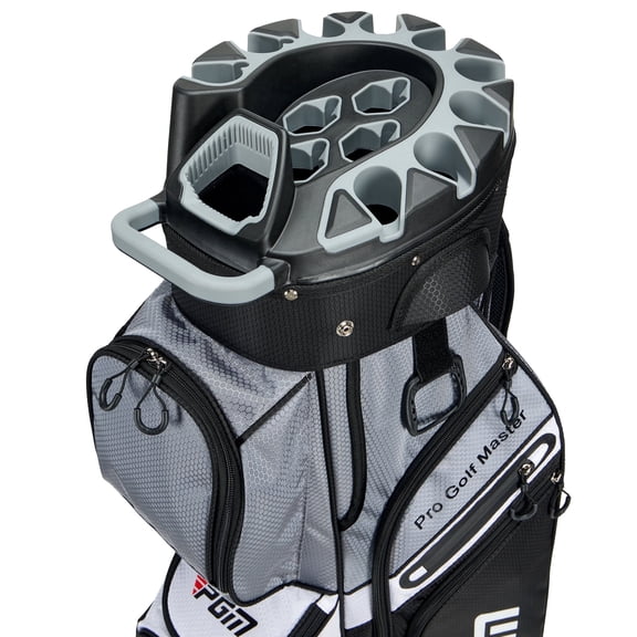 PGM Golf Cart Bag 14 Way Organizer Divider Silent Top Waterproof Bag/Black