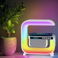 thumbnail image 5 of 4 In 1 Wireless Charger Night Light Lamp, App Control Bluetooth Speaker Alarm Clock, Bedside Charging Lamp Wireless Charger Atmosphere Lampfor iPhone 16 15 14 13 12 Pro Max Plus Samsung Galaxy S21, 5 of 5