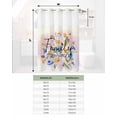 thumbnail image 6 of No Hook Shower Curtain with Snap in Liner, FAMILY IS EVERYTHING Spring Watercolor White Daisy Beige Shower Curtains for Bathroom, Washable Shower Curtain Liner Set with Mesh Top Window, 36"x72", 6 of 6