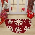 thumbnail image 5 of hengsof Christmas Half Round Doormat Xmas Washable Semi Circle Area Rug Non Slip Absorbent Half Moon Rug for Indoor Outdoor Bathroom Kitchen Living Room Fireplace Floor Mat, 5 of 6