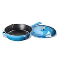 thumbnail image 3 of Cuisinart 12″ Chicken Fryers Cast Iron with Lid – Aqua Blue Gradient, 3 of 3