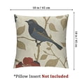 thumbnail image 4 of nygtbtfer  Throw Pillow Covers  Canvas Floral Cartoon Shadow Bird Silhouette Cushion Cases for Couch Sofa Home Decoration Navy Blue Bird Red Flower White, 4 of 7