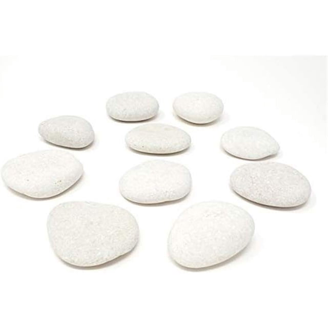 LAICAIW White Rocks for Painting,10 Big Rocks, 2-3.5 Inch Flat Smooth Stones Craft Rocks for Rock Painting, Kindness Stones, Painting Favors