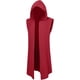 thumbnail image 2 of Blusa sin mangas con capucha para hombre, color sólido, medieval, con capucha, sin mangas, para Halloween, disfraz de actuación, blusa de poliéster para hombre, 2 of 3