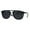 all black, variant on Mens Classic Mod Thin Plastic Racer Pilots Sunglasses All Black