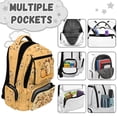 thumbnail image 7 of FKELYI 17 Inch Schoolbag for Girls Boys Backpack with Multi-Pockets Cartoon Orange Capybara Print Primary School Bookbag Casual Daypack Lightweight KKnapsack for Hiking, 7 of 7