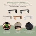 thumbnail image 4 of WestinTrends Ashore 6-Piece Outdoor HDPE Rectangular Patio Dining Table Set with Bench, Dark Green, 4 of 12