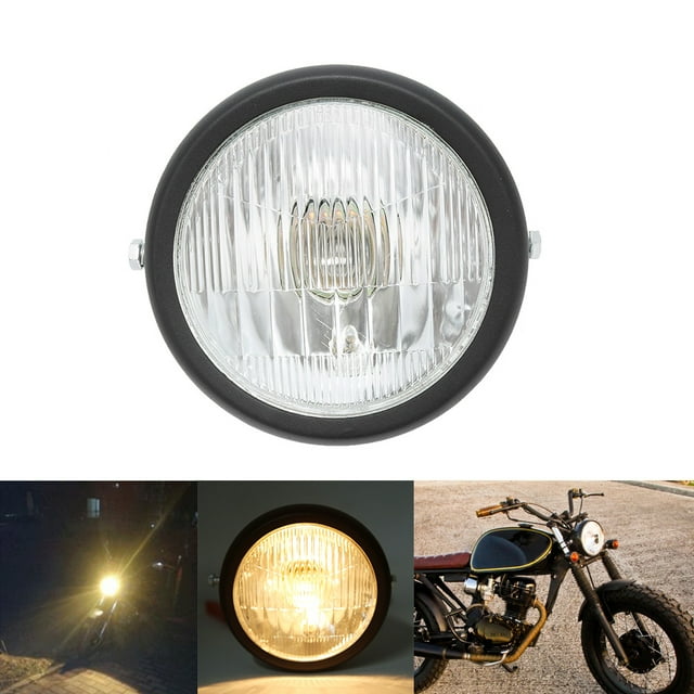 Faro 12V Universal Motocicleta Impermeable A Prueba De Polvo Faro Retro Faro Delantero De Haz Alto/bajo