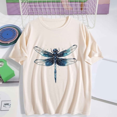 Women's Tops Under $10 Free Shipping Printed Short Sleeved T-shirt