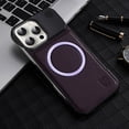 thumbnail image 2 of Allytechgroup for iPhone 14 Pro Case,PU Leather & Hard PC Bumper Shockproof Cover [Compatible with MagSafe] Magnetic Wireless Charg Ultra Slim Lightweight Shell Thin Protective Phone Case, Purple, 2 of 11