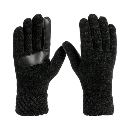 Isotoner Signature Women's Chenille Cable-Knit Gloves in Black, One Size, $44