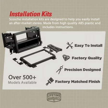 Scosche GM1504-WM1 Single DIN Dash Kit Compatible with Select 1982-2005 General Motors Vehicles