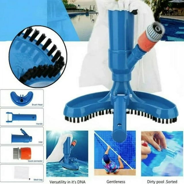 JUNWELL Pool Vacuum for Above Ground Pools Mini Portable Vacuum Cleaner Pool Cleaning Accessories with Mesh Bags for Ponds