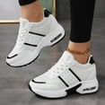 thumbnail image 4 of Mepaouo Women's Chunky Platform Sneakers Air Cushion Casual Dad Shoes Lace up Mesh Tennis Walking Shoes, 4 of 8