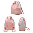thumbnail image 2 of Drawstring Backpack Adjustable Strap Basketball Bag for Women Men (Black), 2 of 9