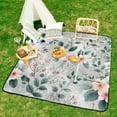 thumbnail image 6 of Delicate Floral Watercolor Seamless Pattern Outdoor Picnic Blanket, Foldable Waterproof Beach Mat, Portable Beach Blanket for Beach Camping, Hiking, Family Concerts, 6 of 7