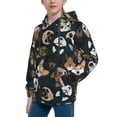 thumbnail image 2 of Kll Unisex Kids Boys Girls Hooded Pocket Pullover Hoodies-Dogs, 2 of 9