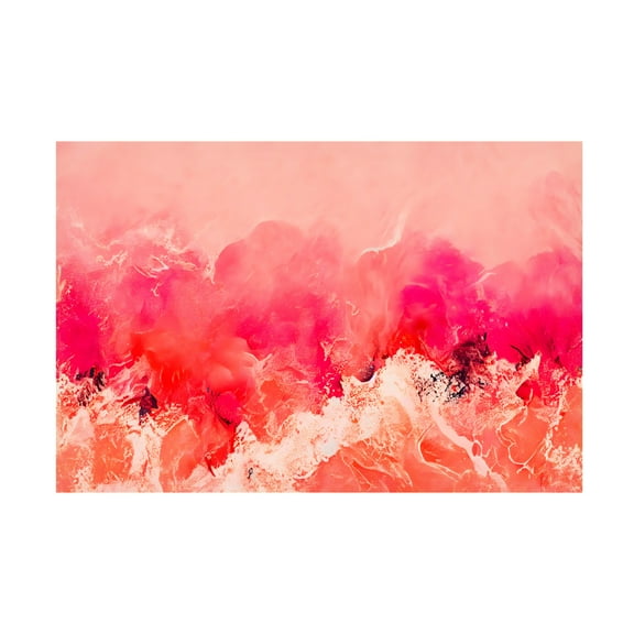 Canvas Wall Art - Treechild 'Pink Wave' Wall Art for Living Room, Bedroom, or Office D?cor by Trademark Fine Art - 19 x 12 Inches