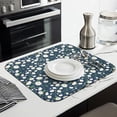 thumbnail image 3 of Floral Daisy Dish Drainer Mat for Kitchen Microfiber Drying Pad Absorbent Countertop Mat Spring Summer Flowers 16x18 Inch, 3 of 7