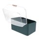thumbnail image 2 of The **Transparent Lid Makeup Storage Box** is a practical and stylish desktop organizer designed to keep your cosmetics neatly arranged and easily, 2 of 3