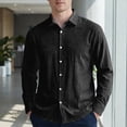 thumbnail image 2 of Cotton Linen Business Casual Dress Shirts for Men Lightweight Long Sleeve Button Down Collared Work Shirts, 2 of 5