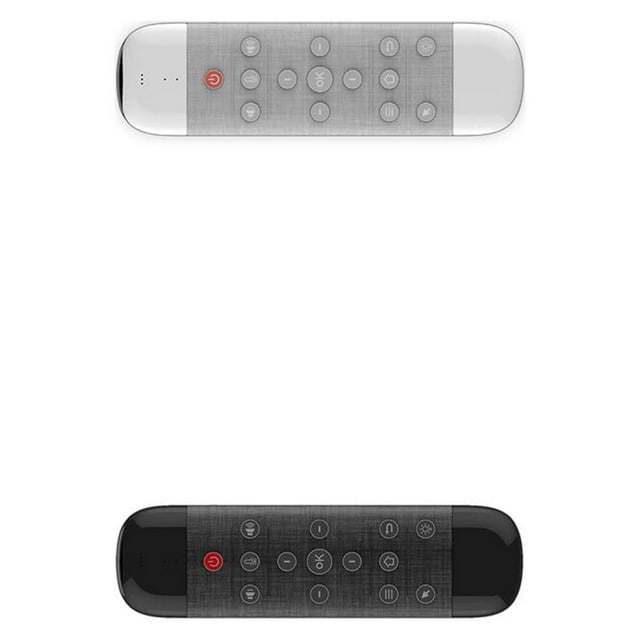 justharion Télécommande Vocale Clavier Intelligent 2.4G Souris Gyroscope Sans Fil Détection Mini Projecteur Rétroéclairage PC Pratique Blanc