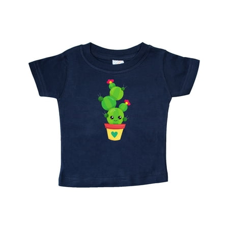 

Inktastic Cute Cactus Cactus With Flowers Cactus In A Pot Gift Baby Girl T-Shirt