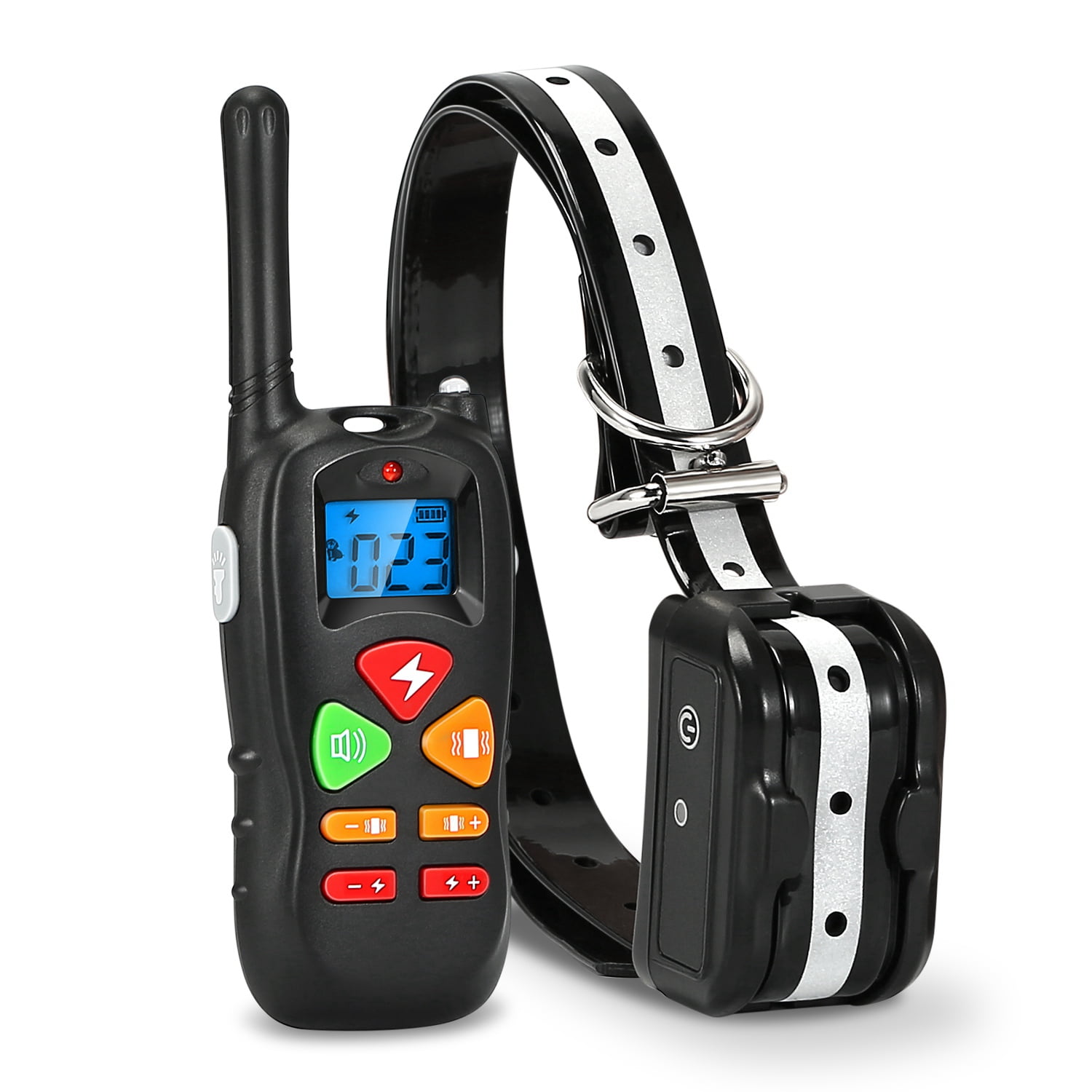 iMounTEK Dog Training Collar Rechargeable and Rainproof 1640 FT Remote LCD Dog Shock Collar with Beep Vibra and Shock Electronic Collar