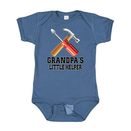 

Inktastic Grandpa Little Helper Grandson Gift Baby Boy Bodysuit