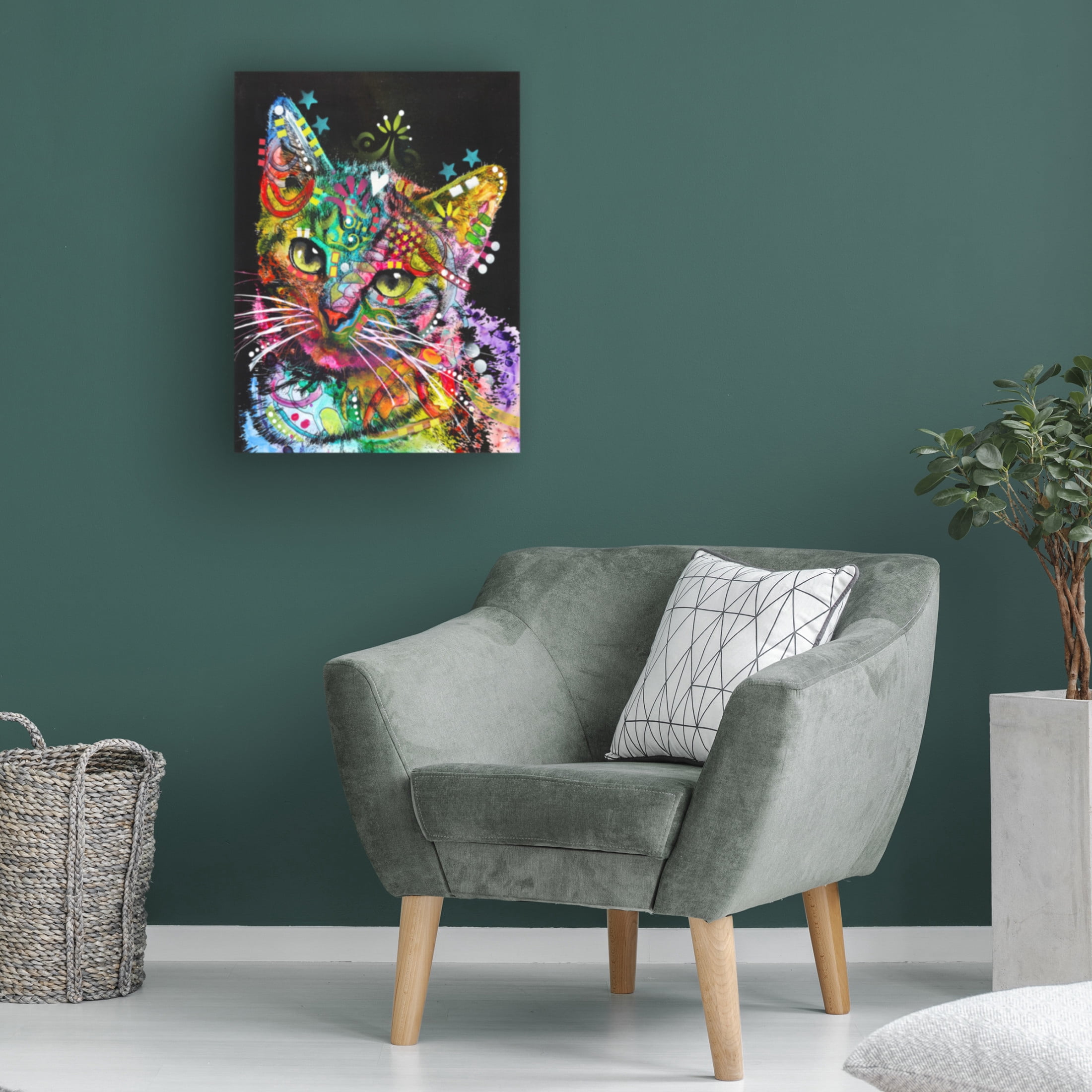 Canvas Wall Art - Dean Russo 'Star Kitten' Wall Art for Living Room, Bedroom, or Office Décor by Trademark Fine Art - 18 x 24 Inches