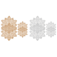thumbnail image 1 of Juego Posavasos 4 Cubiertos Aislados Tapete Copo Nieve Mesa para Festivales (dorado), 1 of 8