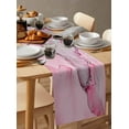 thumbnail image 6 of Boanket Marble Pink Table Runner - 60 Inch Long, Kitchen Dining Table Runner Dresser Scarves, Modern Abstract Ink Painting Luxury Farmhouse Home Decor for Coffee Table Wedding Party Banquet, 6 of 8