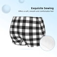 thumbnail image 2 of Rocae Black White Plaid for Girls' Cotton Boxer Briefs, Soft Mid-rise Panties-XX-Small, 2 of 5
