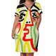thumbnail image 3 of TETE DE FEMME: Vestido holgado con bolsillos y estampado de pintura abstracta de fantasía, vestidos para fiesta de verano, vestido de mujer 2025, vestido de fiesta de noche, 3 of 7