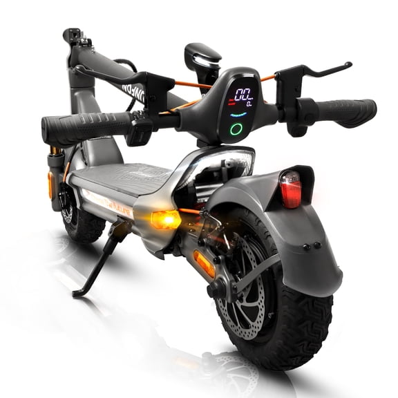 CUNFON Electric Scooter Adult with 1200W Motor Folding E-scooter, 50 Mile Range, 10.5" off Road Tires，Max Limited 31Mph，Fingerprint Unlock and App Controller