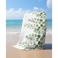 thumbnail image 4 of Sage Green Eucalyptus Leaves Beach Towels Oversized Super Absorbent, Spring Country Botanical Lightweight Bath Towel Quick Dry Sets For Bathroom/Pool/Rv Camping/Beach Play/Gym Room/Picnic 30"x60", 4 of 8