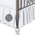 thumbnail image 3 of LuckShree Twin-XL Bed Skirt for Dorm Room - Egyptian Cotton 600-Thread-Count - Dark Grey, 50" Drop, 3 of 7