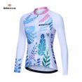 thumbnail image 2 of Maillot de ciclismo de manga larga blanco del equipo profesional de otoño para mujer, maillot de ciclismo de carrera, ropa de ciclismo ajustada, manga de tejido de malla italiana, 2 of 5