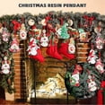 thumbnail image 3 of Colgante de resina navideña, adornos para árboles de Navidad, pequeños adornos colgantes de resina, alce, muñeco de nieve, Papá Noel, colgante con impresión de resina A, 3 of 4