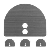 LOLIPPYY 4Pcs Black Metal Door Plate Deadbolt Lock Cover for Enhanced Door Security and Easy Installation