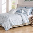 thumbnail image 2 of Greenland Home Fashions Patchwork Toile Blue Reversible Jacquard Woven Coverlet Set, Adult, 3-Piece Full/Queen, 2 of 7