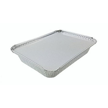 Handi-Foil 1 1/2 lb. Oblong Shallow Aluminum Take-Out Pan w/Board Lid (Pack of 100)