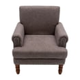 thumbnail image 5 of Living Room Chairs Modern Accent Fabric Arm Chair Comfy Upholstered Single Sofa Brown, 5 of 10