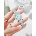 thumbnail image 5 of Women Sun Flower Cute Watches Luxury Ladies Quartz Watch for Ladies Party with Silver/gold Band, 5 of 5