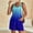 Blue, variant on Leesechin Womens Shorts Strap Juniors Jumpsuit Spring And Summer Print One-Piece Juniors Jumpsuit