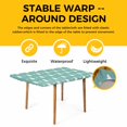 thumbnail image 4 of Christmas Trees Table Cloths for 5 Foot Rectangle Tables, Xmas Snowflakes Winter Pine Tree Green Patio Waterproof Elastic Fitted Tablecloths, Washable Rectangular Table Cover for Camping, 4 of 8