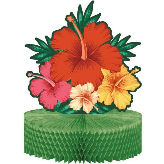 Tropical Flowers Honeycomb 12-inch Centerpiece
