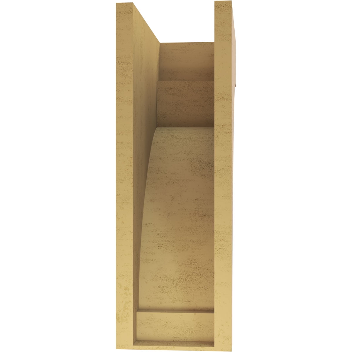 11"W x 22"D x 33"H Classic Rivera Rough Cedar Woodgrain TimberThane Corbel, Primed Tan