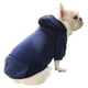 thumbnail image 1 of Sudadera de algodón suave para perros con bolsillos para gatos, diseño de 2 patas, ideal para deportes y fiestas Sudadera con capucha azul marino para mascotas, 1 of 8