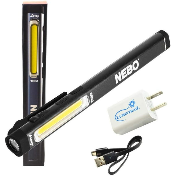 Nebo Larry Trio Rechargeable 300 Lumen Flashlight LED Work Light with